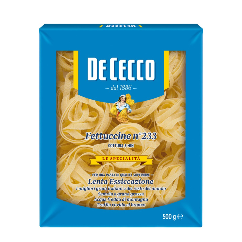 Макароны De Cecco ФЕТТУЧЧИНЕ № 233 500г (для Мантеры)
