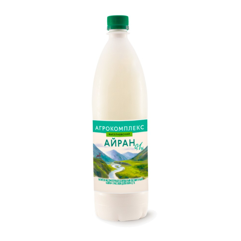 Айран Напиток кисломолочный  0,1% 1 л  ПЭТ Агрокомплекс [м] 