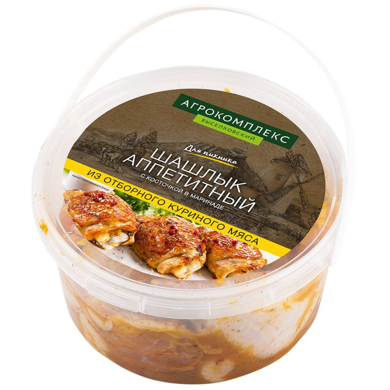 Маринованный шашлык с косточкой в маринаде Аппетитный Агрокомплекс