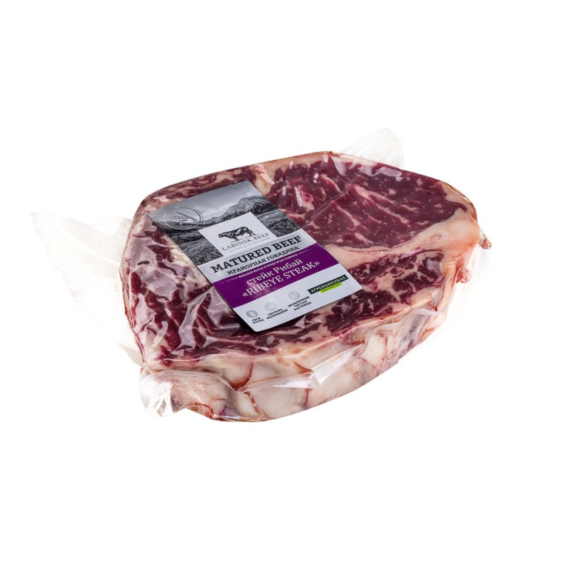 П/ф мяс.из высок.гов.крупн.б/к.кат.А охл.толст.край Рибай«Ribeye»Вак.уп.(select) 1кг Агрокомплекс