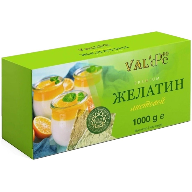 ЖЕЛАТИН ЛИСТОВОЙVal`DE1 кг (для Мантеры)