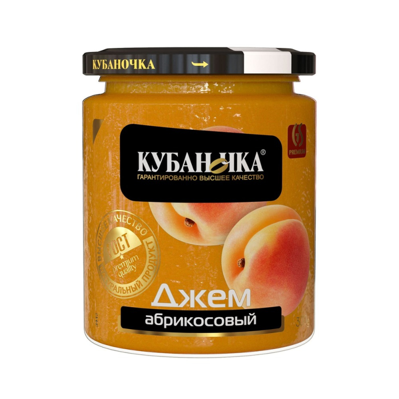 Джем абрикосовый Кубаночка 300гр