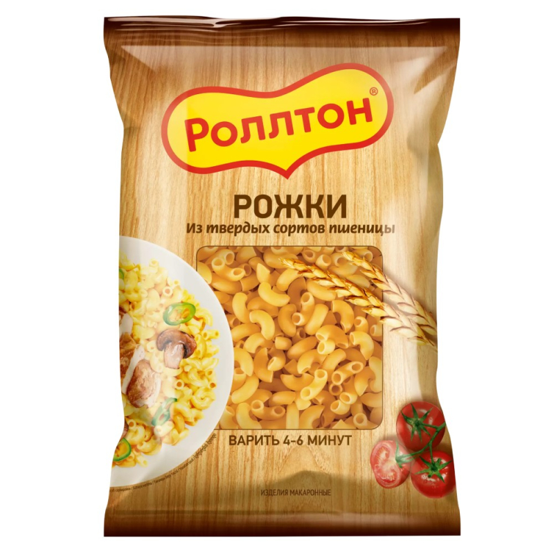 МИ Роллтон, 400 г Рожки Гр А ВС. Роллтон м/уп