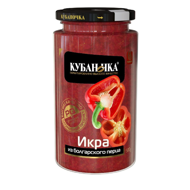 Икра из болгарского перца Кубаночка 500гр