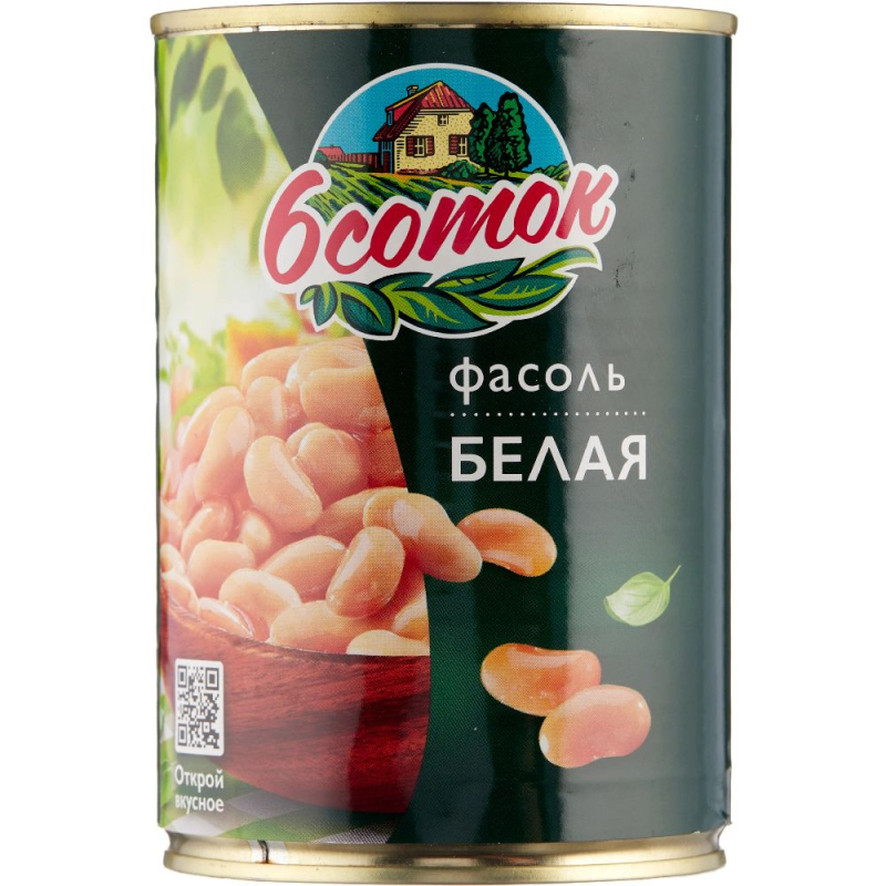 Фасоль белая  425 мл в т/с 6 соток ж/б