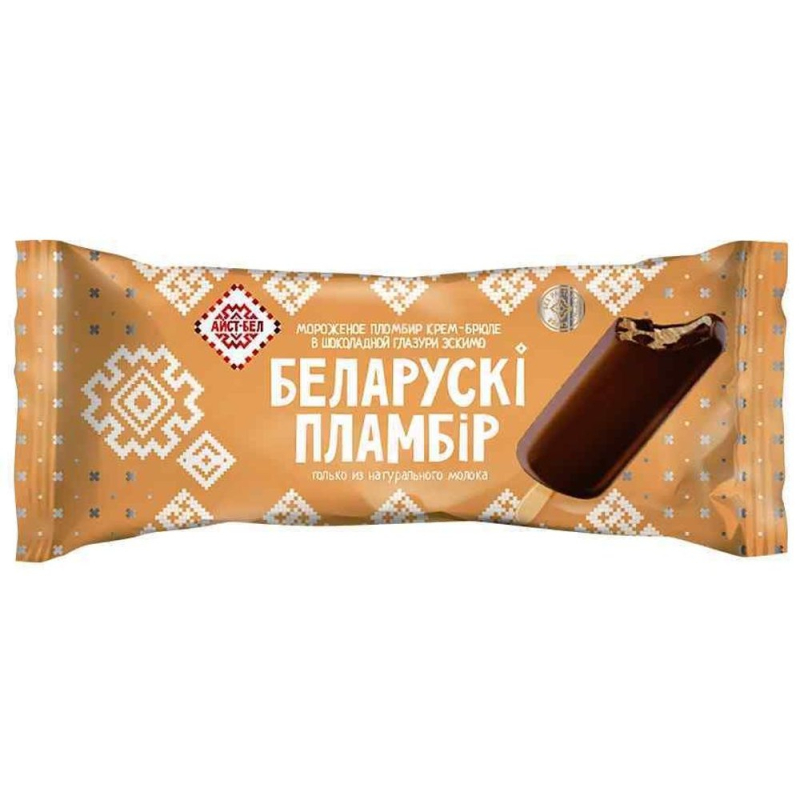 Эскимо Беларускi пламбiр крем-брюле в глазури 80гр/36шт Минск (для Мантеры)