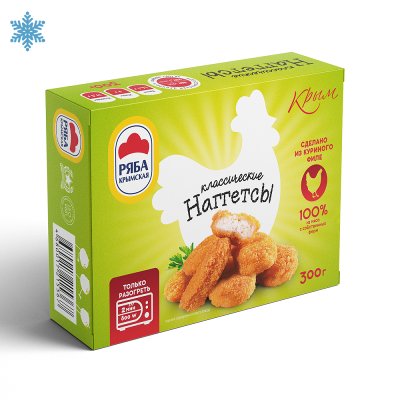 Наггетсы классическиее куриные Ряба Крымская 300гр