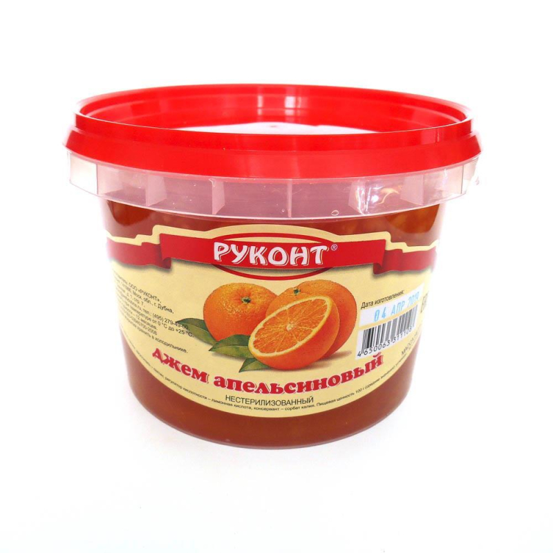 Джем апельсин 900гр пл/в Руконт Россия (104105)(для Мантеры)