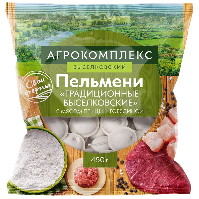Пельмени Традиционные выселковские Агрокомплекс 450гр