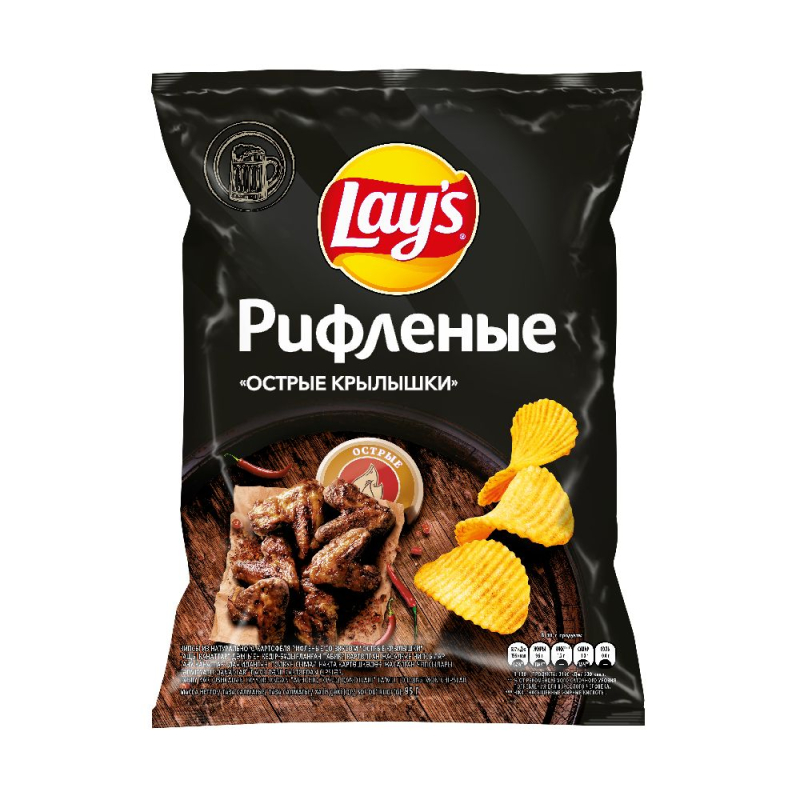 Чипсы рифленые острые крылышки Lay's 95гр