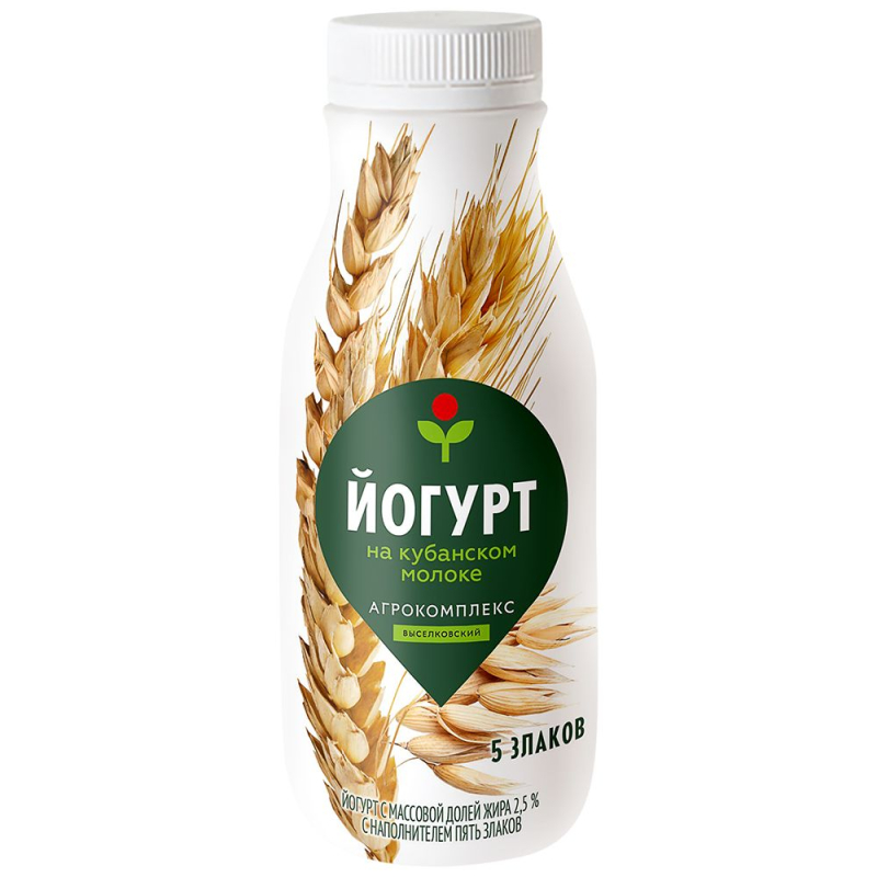 Йогурт пять злаков 2,5% Агрокомплекс 270гр