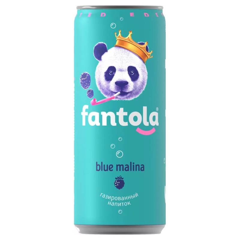 Напиток Фантола блу малина 0,33л газ ж/б / Аквалайф
