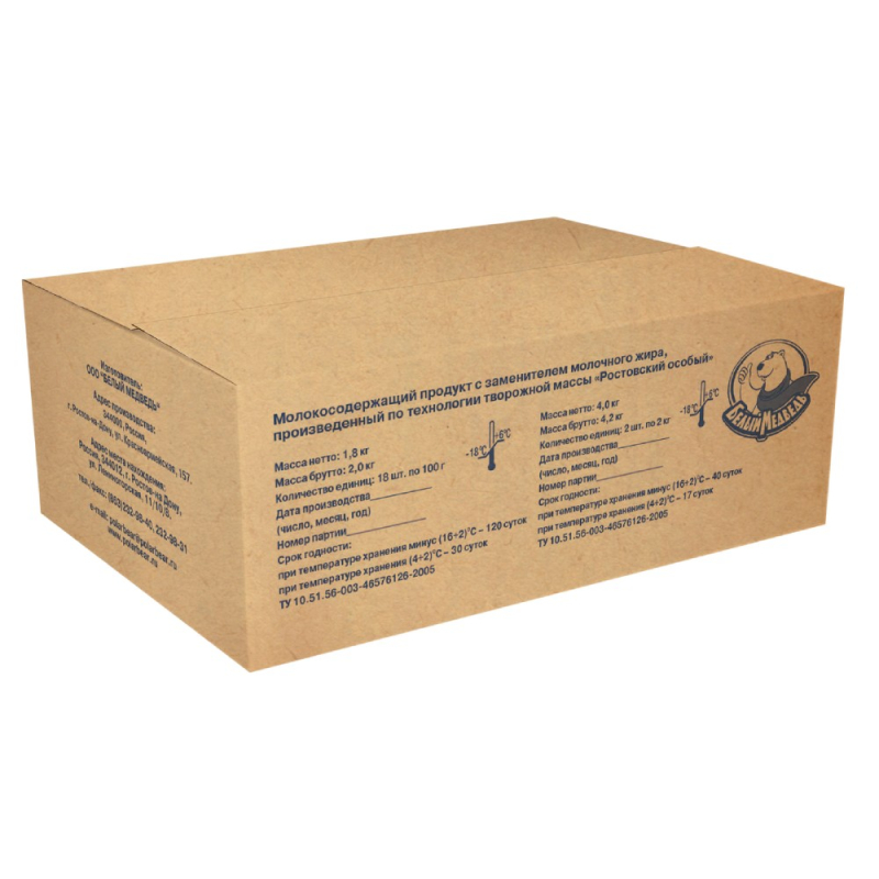 ТВОРОЖНАЯ МАССА 4 кг Белый медведь (для Мантеры)