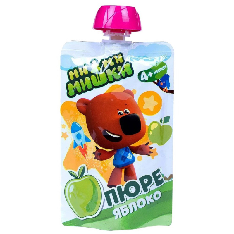 Пюре 90гр  МИ-МИ-МИШКИ  Пюре из  Яблок с 4 мес