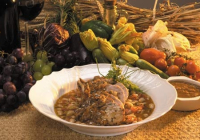Жаркое с грибами и фасолью