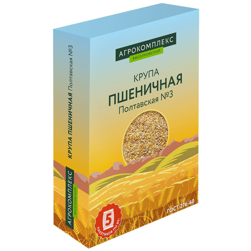 Крупа пшеничная Полтавская в/п 500гр