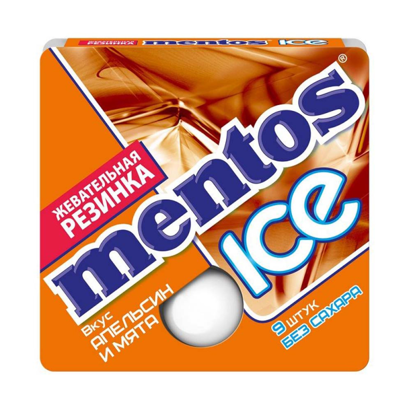 Жевательная резинка Mentos Ice апельсин блистер 12,9 г