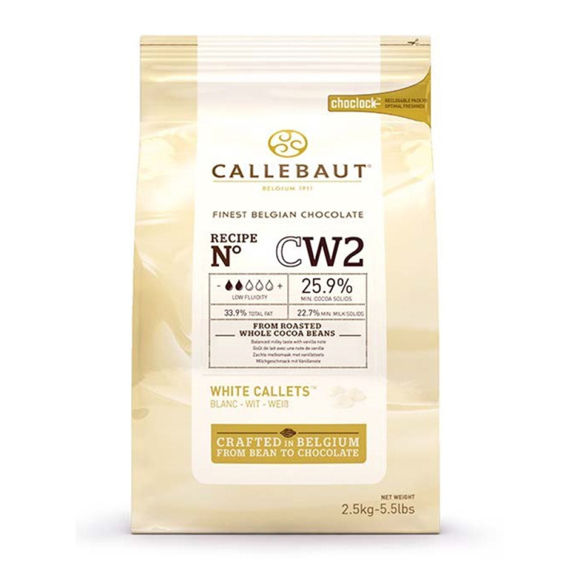 Шоколад белый 25,9% "Barry Callebaut"  2,5кг 1*8, шт (для Мантеры)