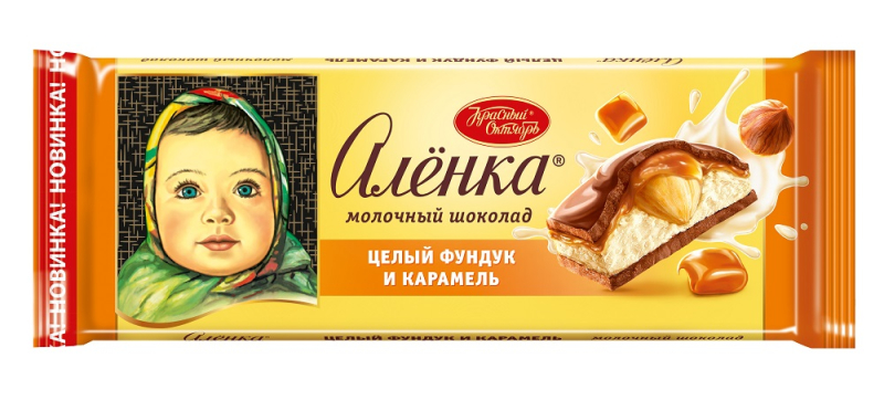 Шоколад Аленка с нач.цел. фунд. и карамель 165гр