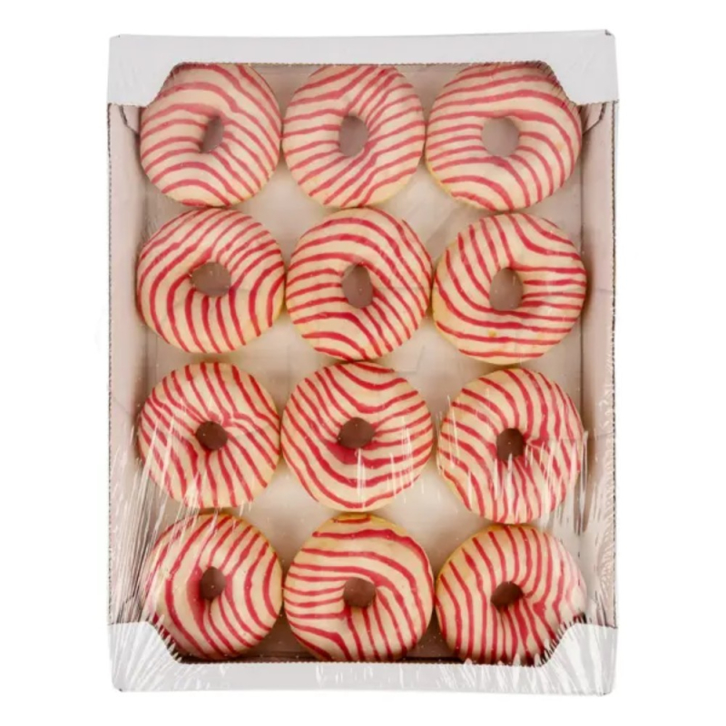 Донат PANNA COTTA с начинкой из малины и творожного сыра 69гр "STOKSON" 1*12 (для Мантеры)