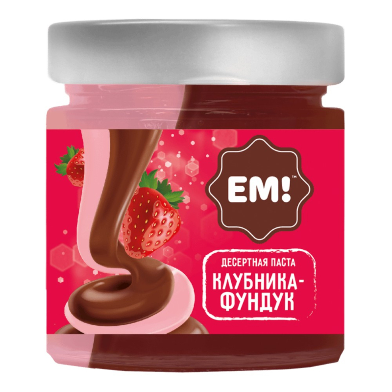 Паста десертная клубника-фундук "ЕМ" 230г 1*8