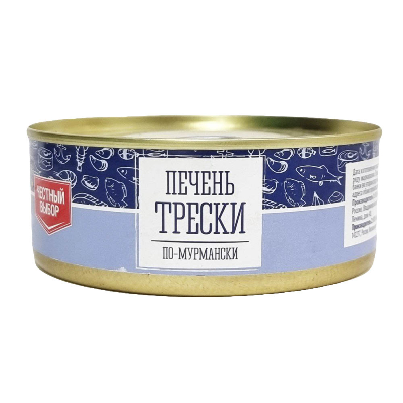 Печень трески по-мурмански Честный Выбор 240гр
