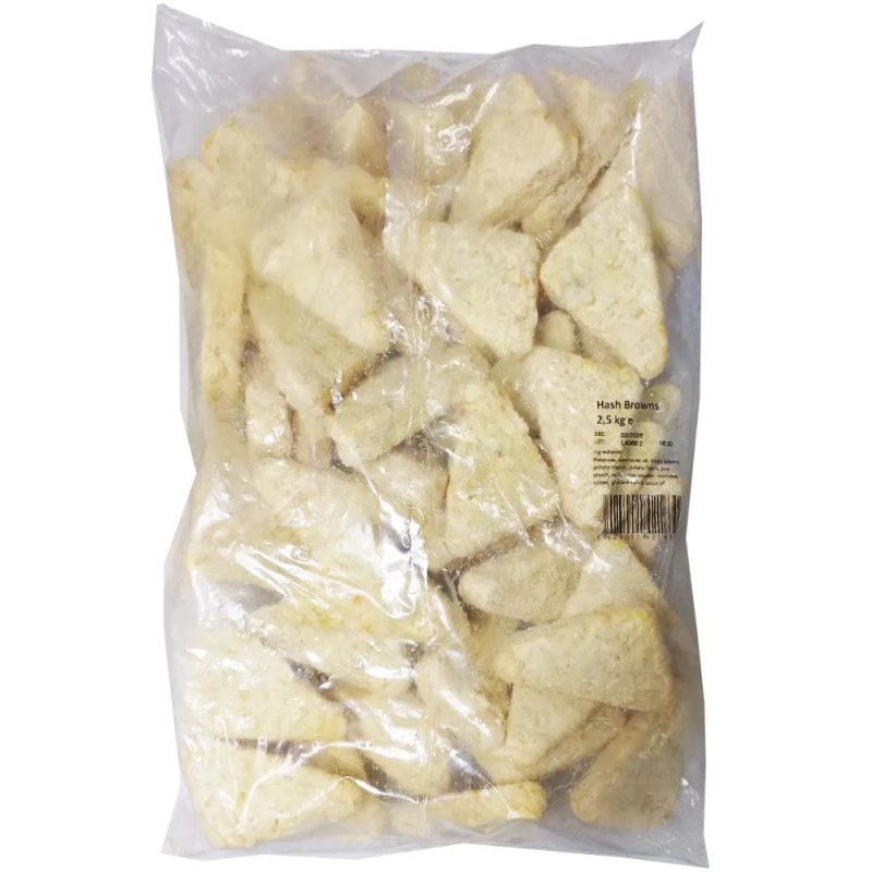 Хэшбрауны треугольные ~60 г, 10 кг/кор (2,5 кг х 4 шт) Pomuni, Бельгия (для Мантеры)
