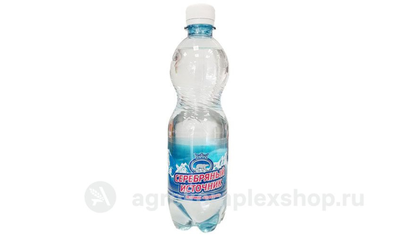 Серебряный источник, минвода газ., 0.5л ПЭТ