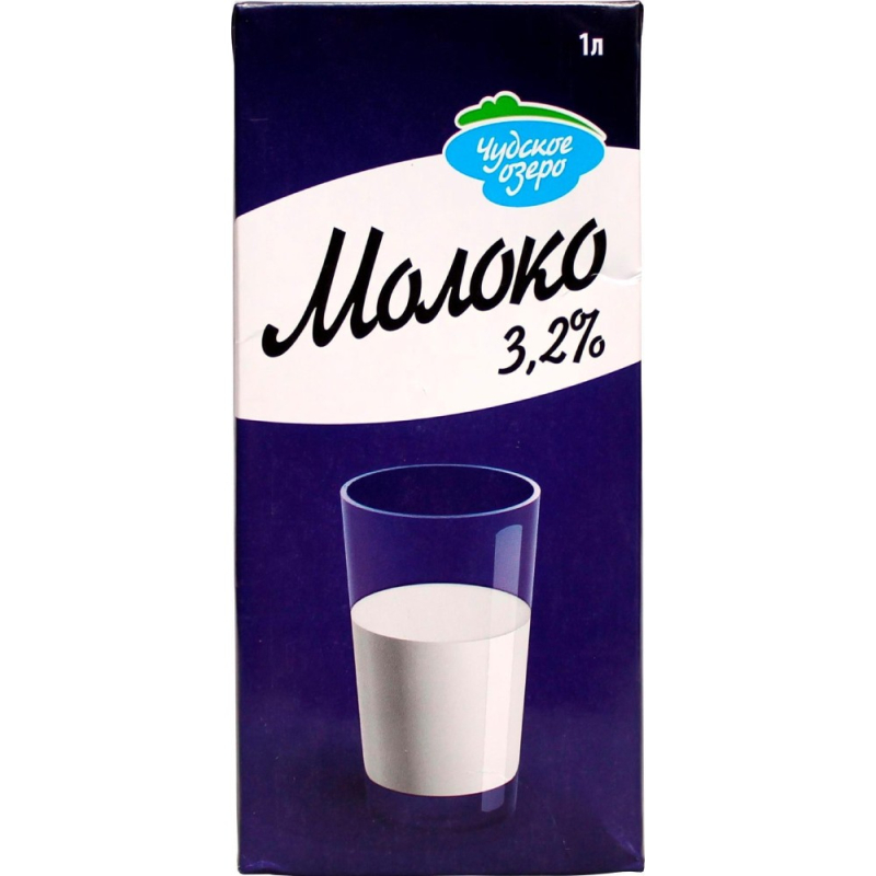 Молоко «Чудское озеро» ультра пастеризованное для капучино 3,2% 1л