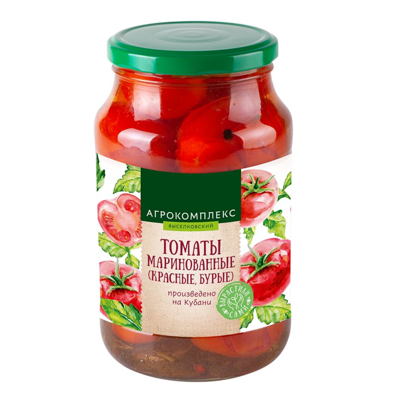Томаты маринованные красные бурые 950 г