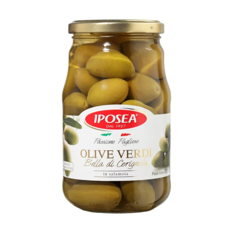 Оливки Гигант "Белла Чериньола" с/к "И.П.О.С.Е.А." (0,530 кг) ст/б кор. 12 шт. (для Мантеры)