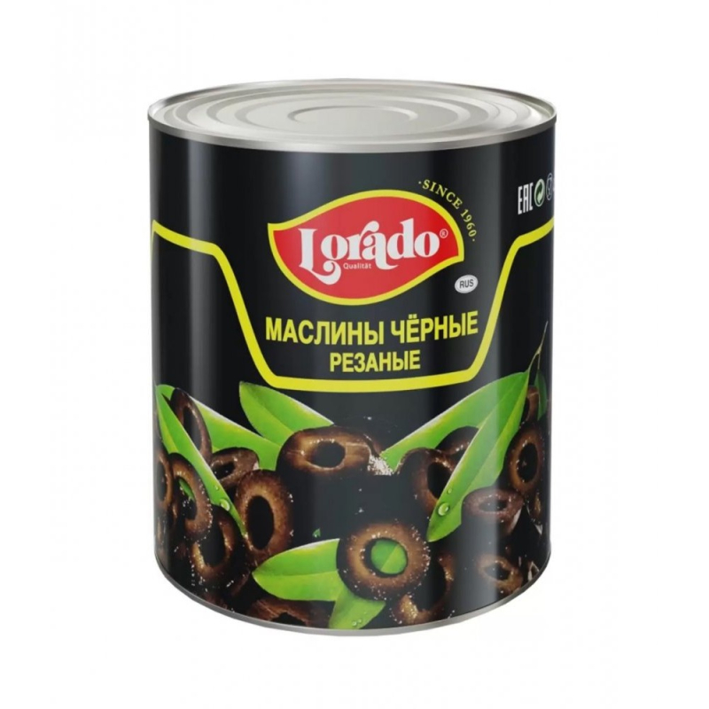 Маслины черные резаные ж/б 3100 мл 1/6 Lorado (для Мантеры)
