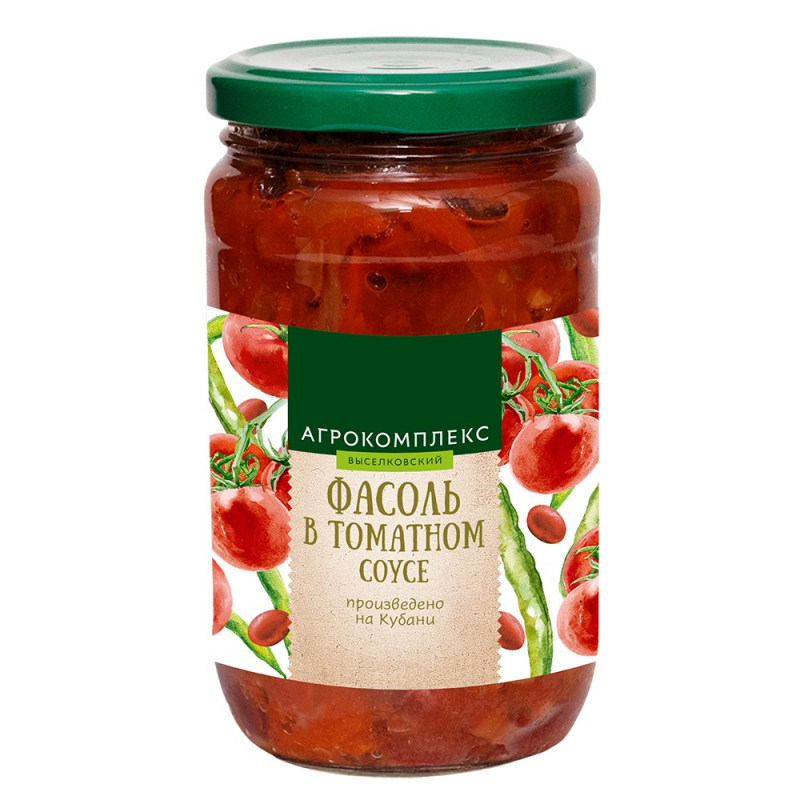 Фасоль в томатном соусе ст/б 360гр