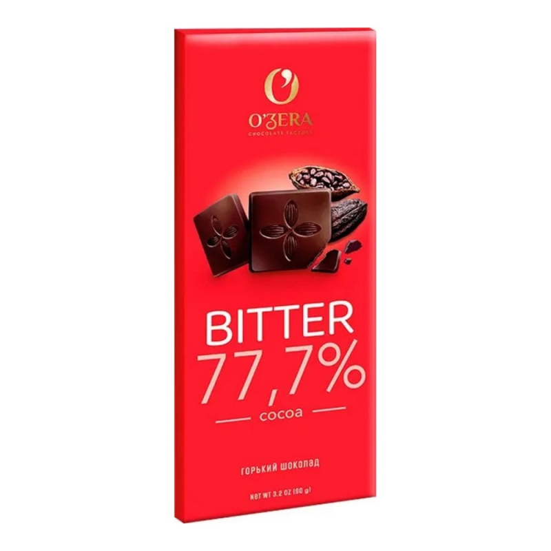 Горький шоколад OZera Bitter 77.7% 90г/15шт