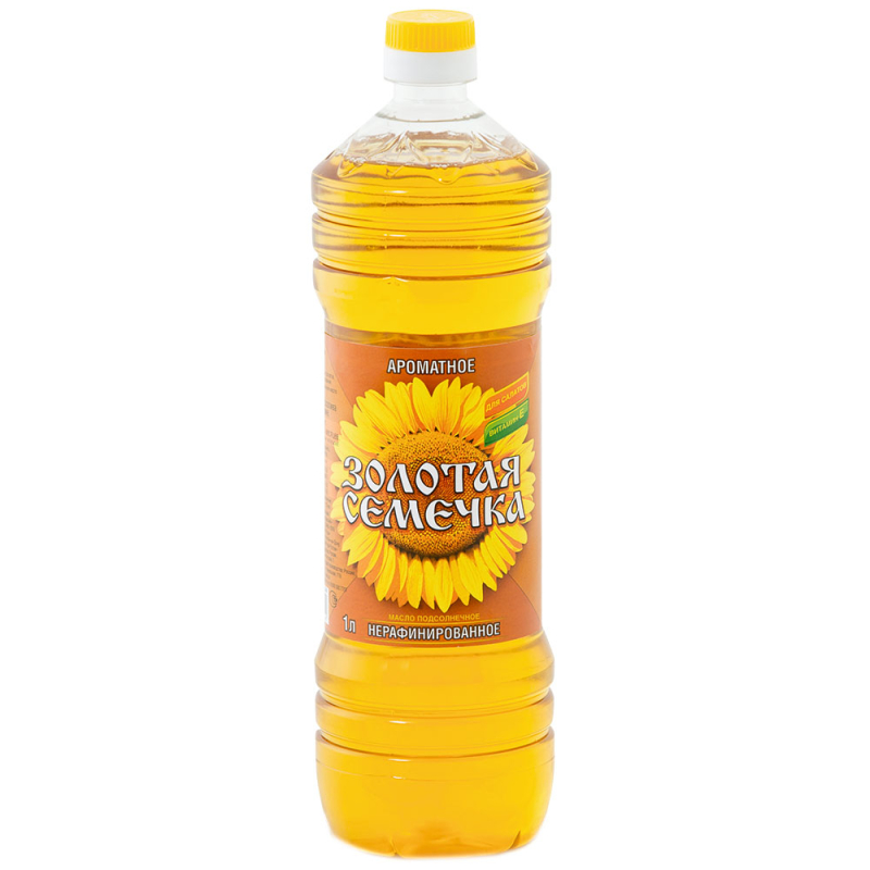 Масло растительное нерафинированное Золотая семечка 1л
