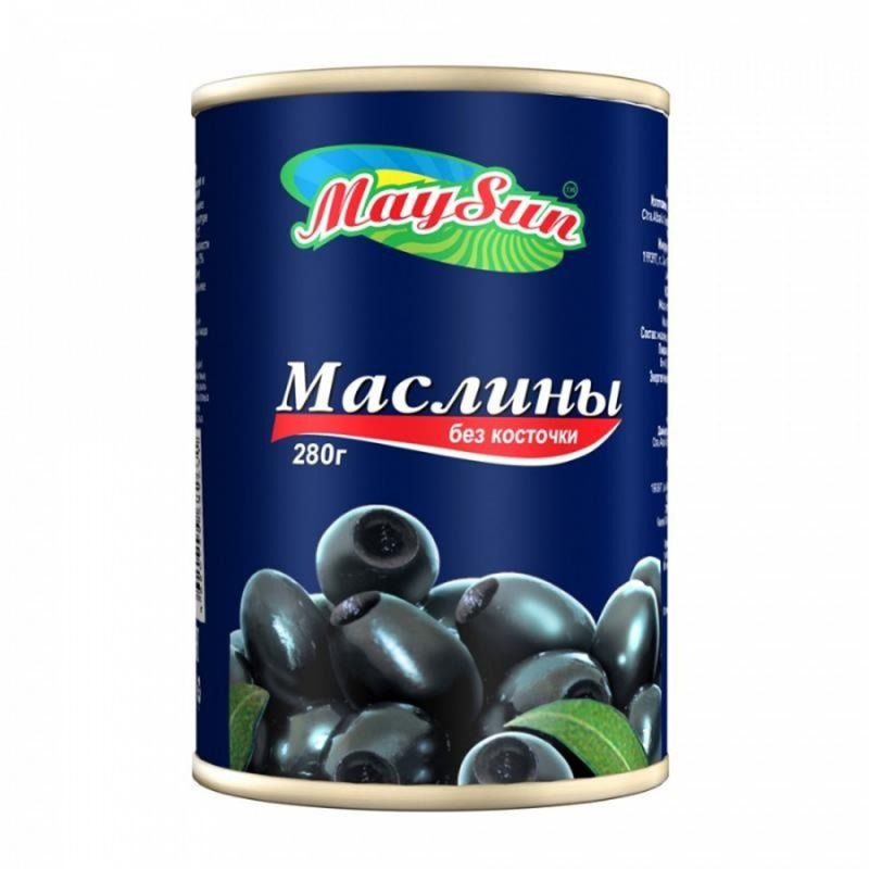 Маслины черные б/к 3100 гр. MAYSUN Египет ж/б (для Мантеры)