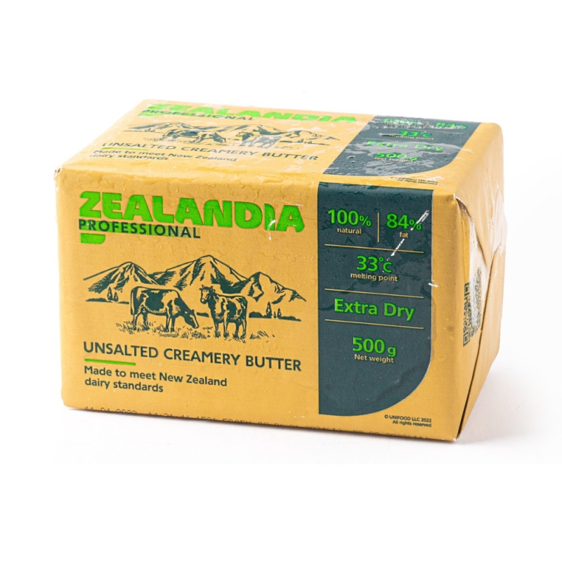 Масло сладкосливочное несолен.фасованное "Zealandia"Profession 84% зам (0,500 кг)упак. (для Мантеры)