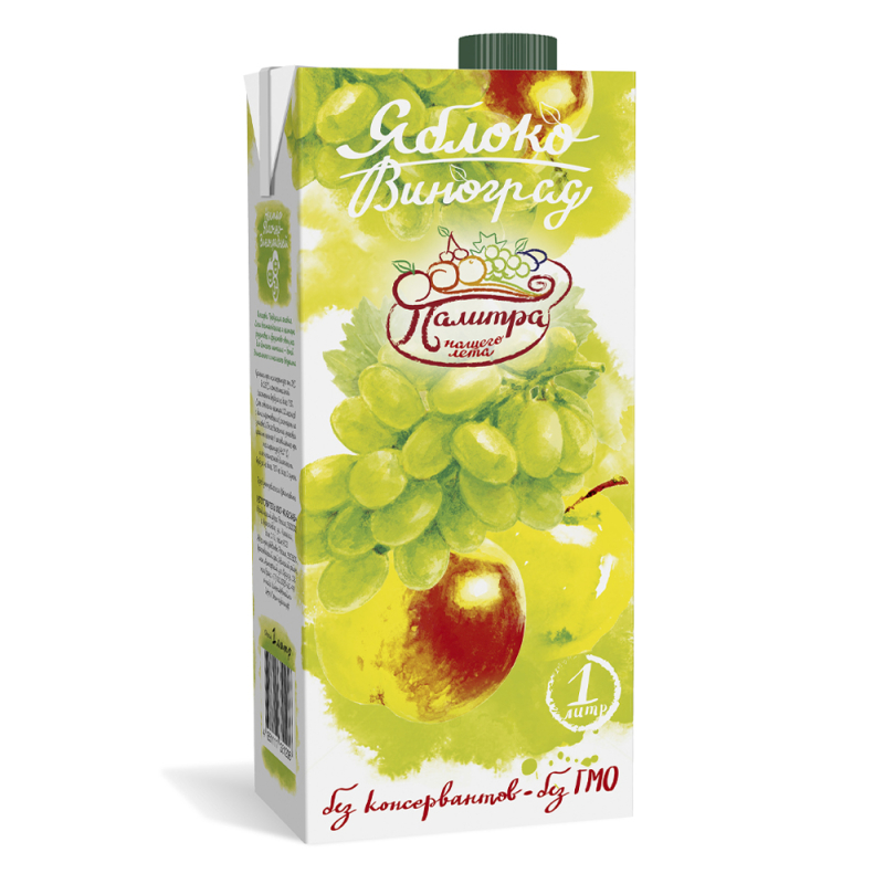 Нектар Палитра яблочно- виноградный 1л т/пак / Кубснаб