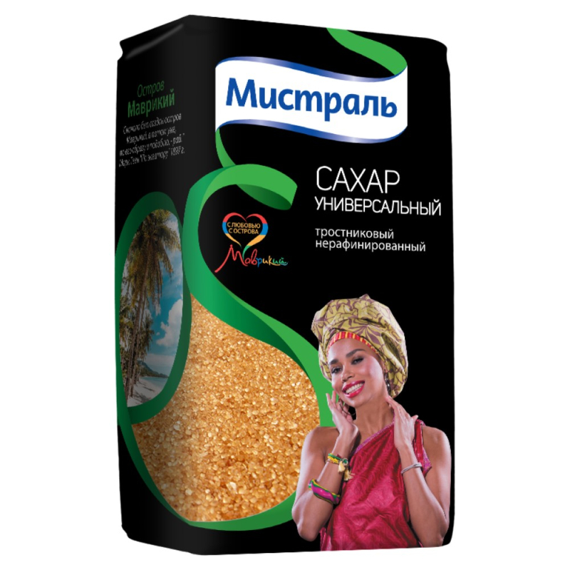 Сахар коричн. /универсальный/ 10 мистраль фас.Домино 