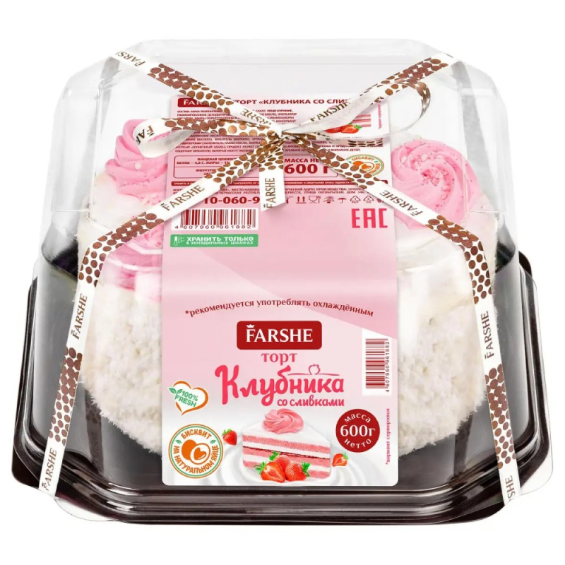 Торт "Клубника со сливками" 0,6 Фарше