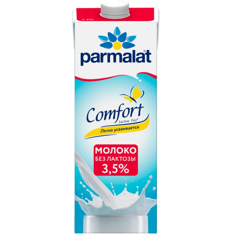 Молоко Пармалат БЕЗЛАКТОЗНОЕ 3,5% 1л 1*12 (для Мантеры)
