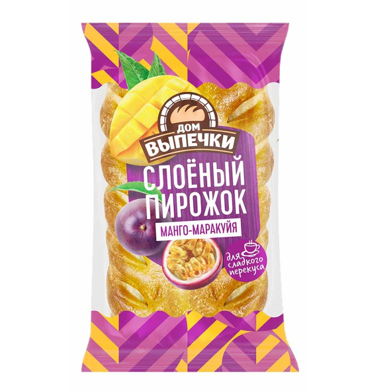 Слоёный пирожок манго-маракуйя 0,07 Черёмушки