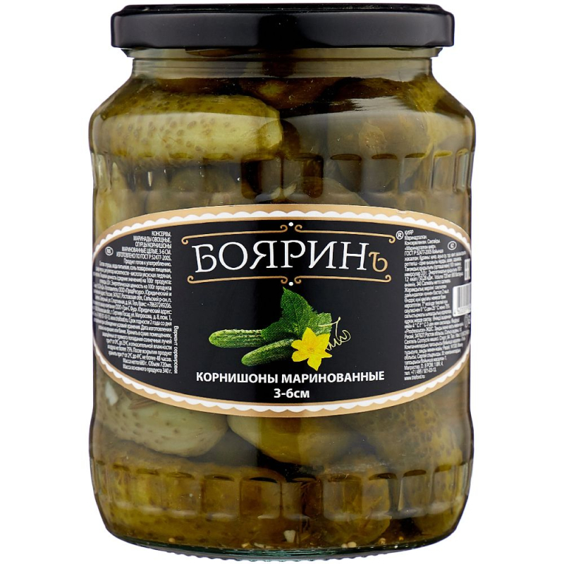 Корнишоны 0,72 л Бояринъ маринованные ст/банка