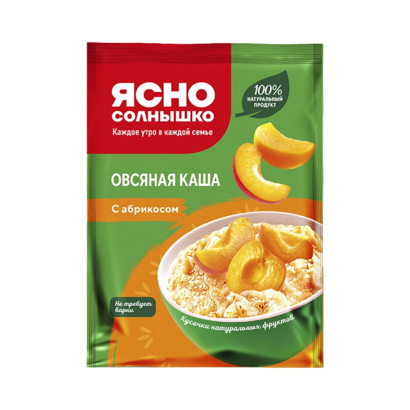 Каша овсяная Ясно Солнышко С абрикосом 45гр