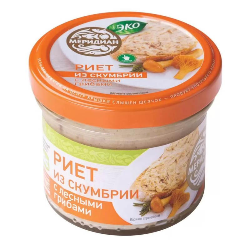 РИЕТ ИЗ СКУМБРИИ С ЛЕСНЫМИ ГРИБАМИ ФАС 1/100 (8)