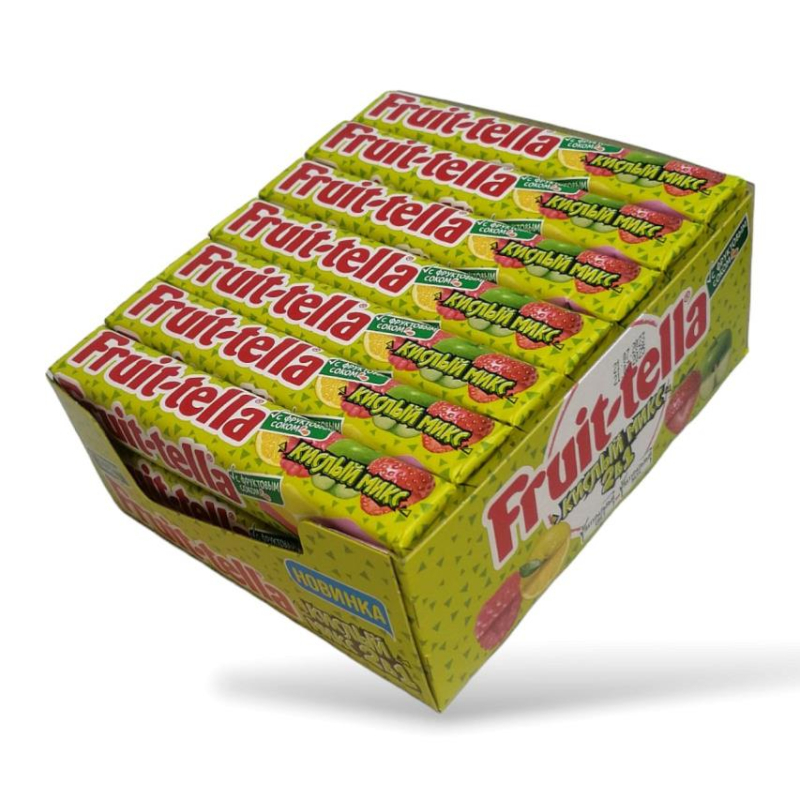 Жев.конфета ФРУТТЕЛЛА Кислый Микс 2в1 41г 9бл*21