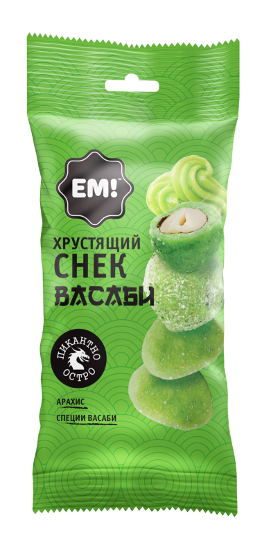 Арахис в хрустящей панировке ВАСАБИ ЕМ! 60гр. 1*30