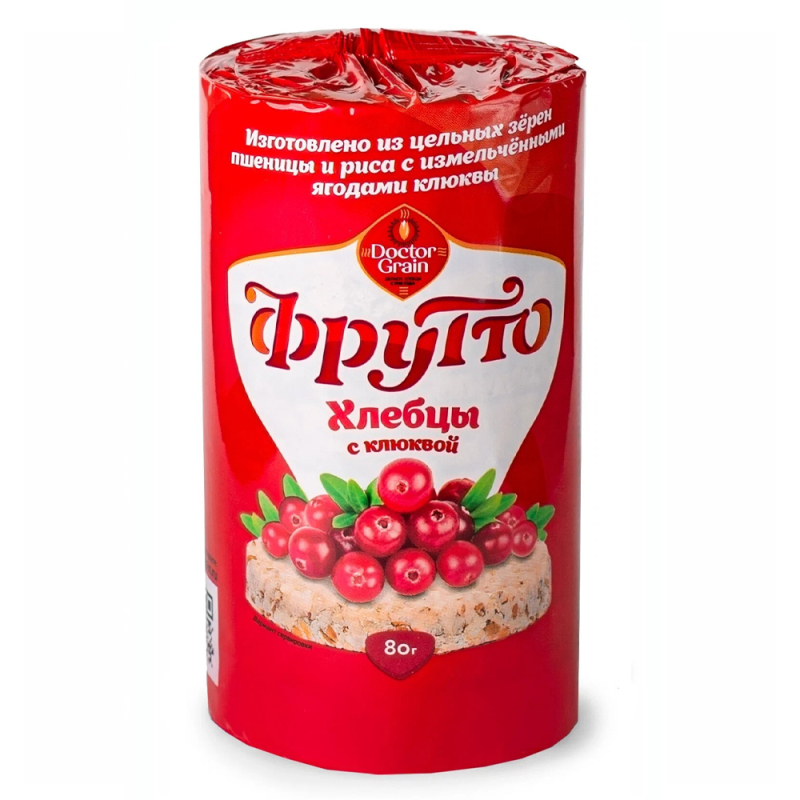 Хлебцы с клюквой Фрутто 80гр